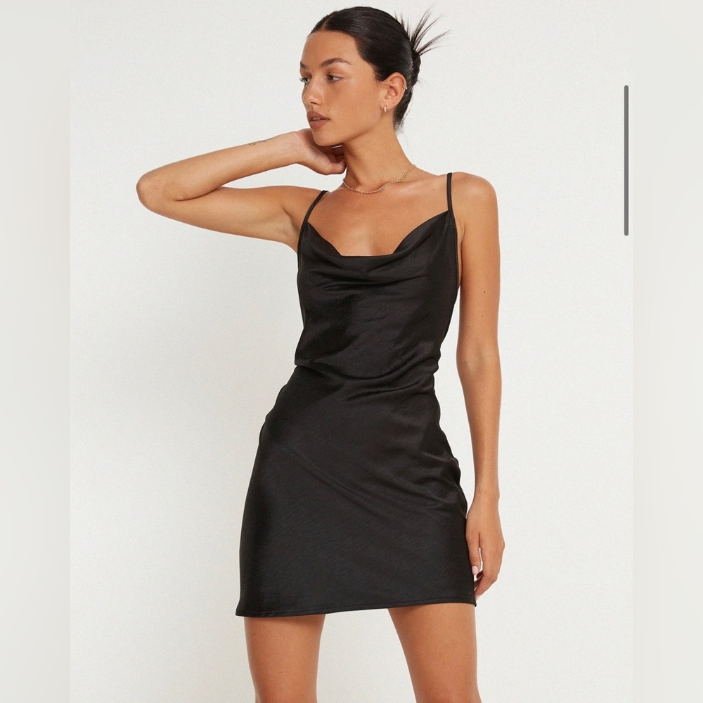 Motel Rocks / Paiva Dress in Black Satin